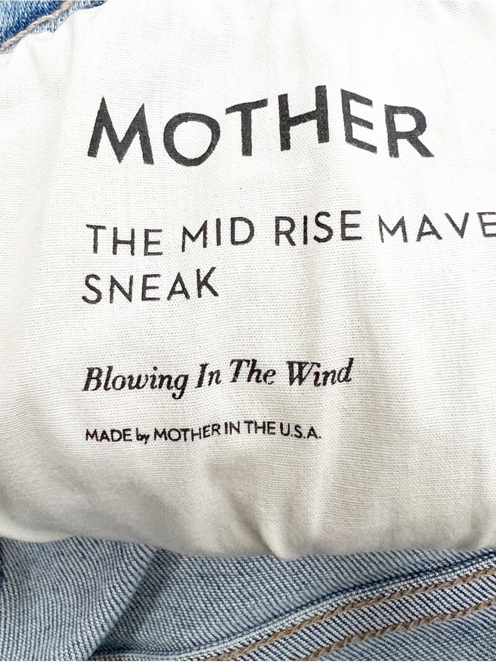 NWT MOTHER Mid Rise Maven Sneak in Blowing in the Wind 26 - Picture 4 of 11